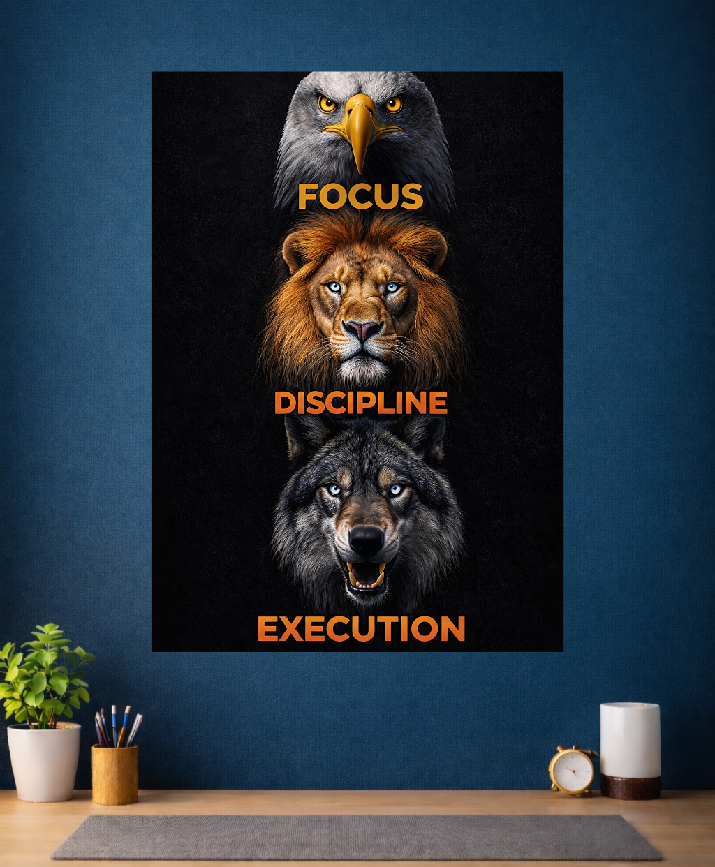 Focus, Discipline, Execution Poster