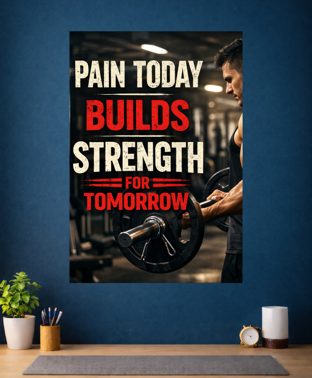 Pain today builds strength for tomorrow poster