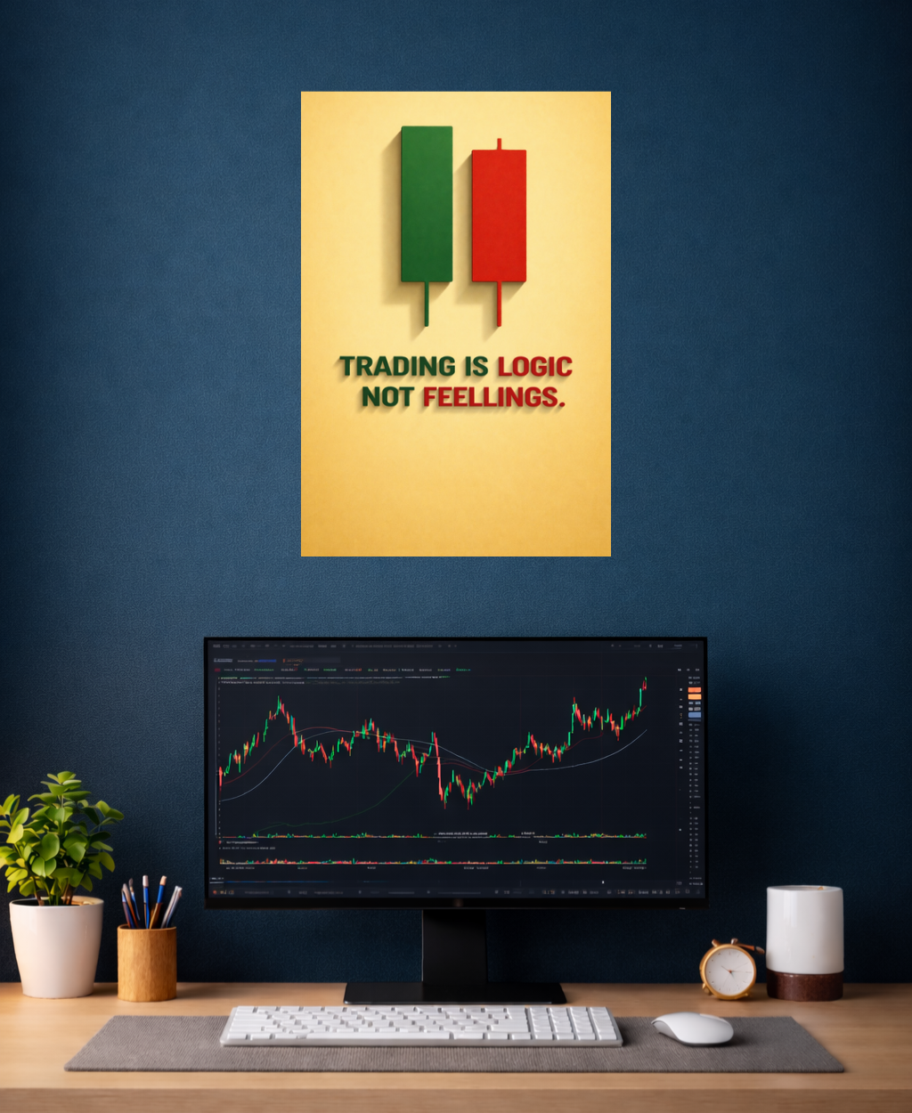 Trading Is Logic Not Feelings Poster