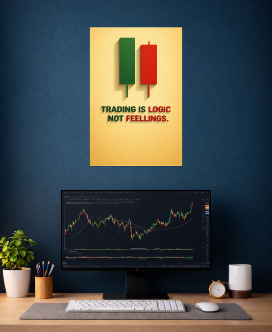 Trading Is Logic Not Feelings Poster