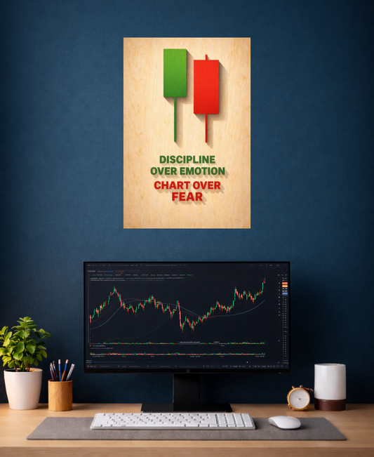 Discipline Over Emotion, Chart Over Fear Poster