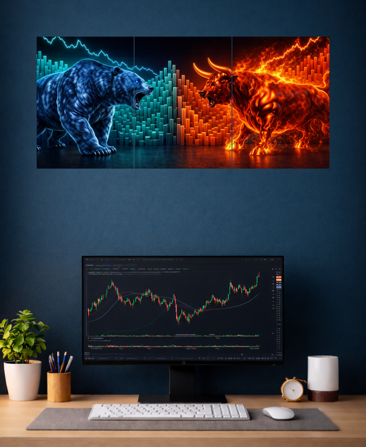 Bull and bear #3  Split Poster