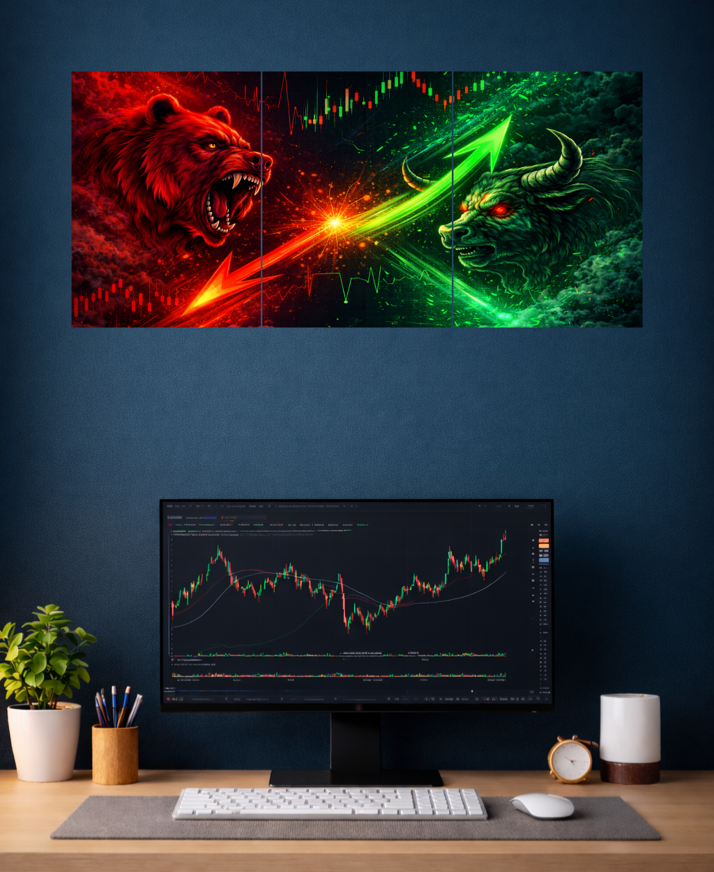 Bull and bear #3  Split Poster