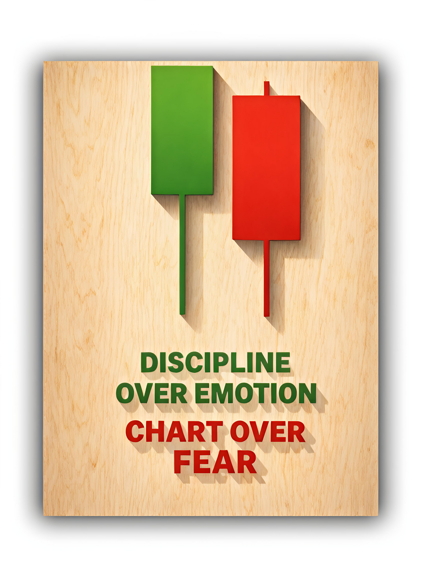 Discipline Over Emotion, Chart Over Fear Poster