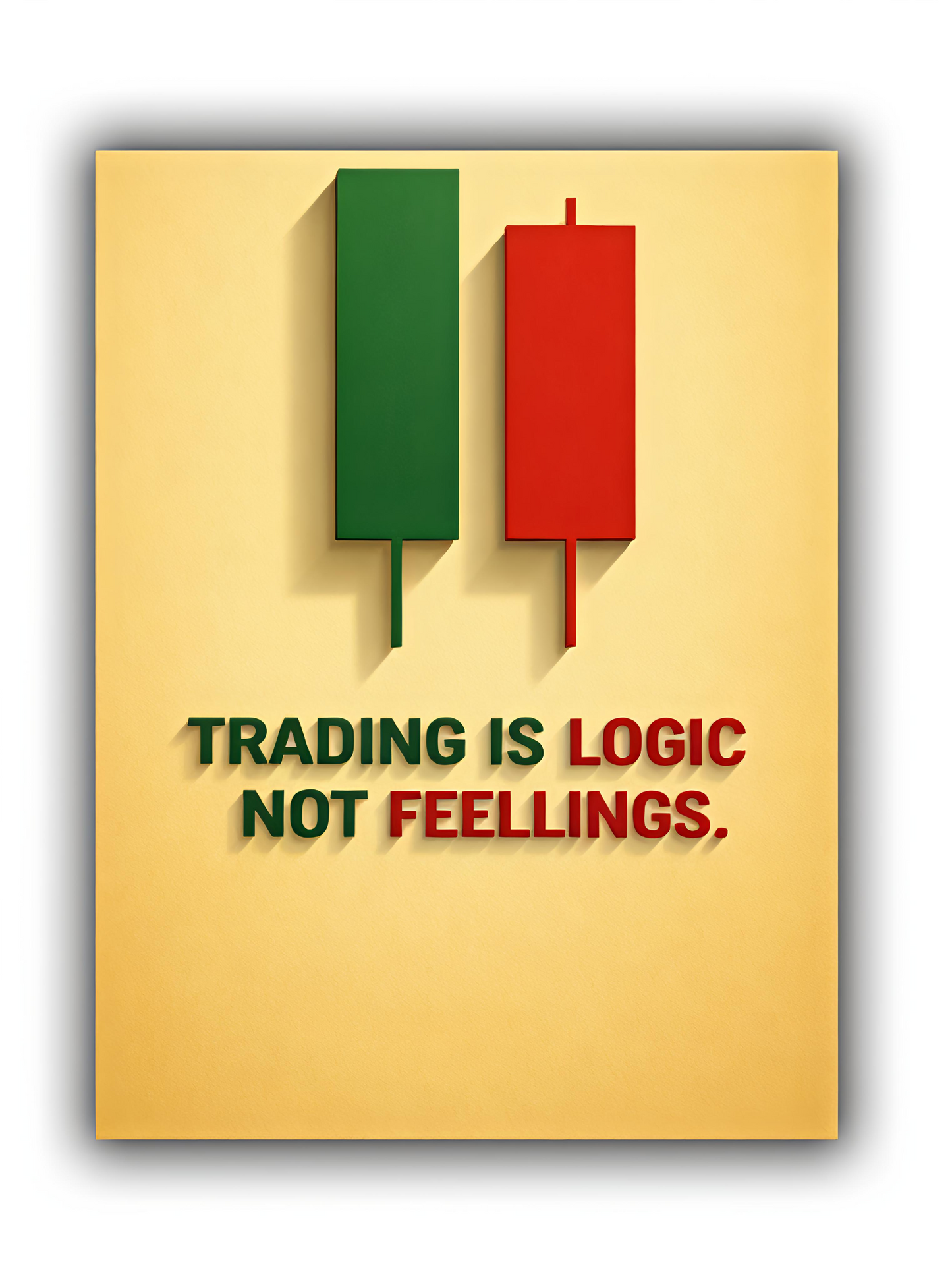 Trading Is Logic Not Feelings Poster