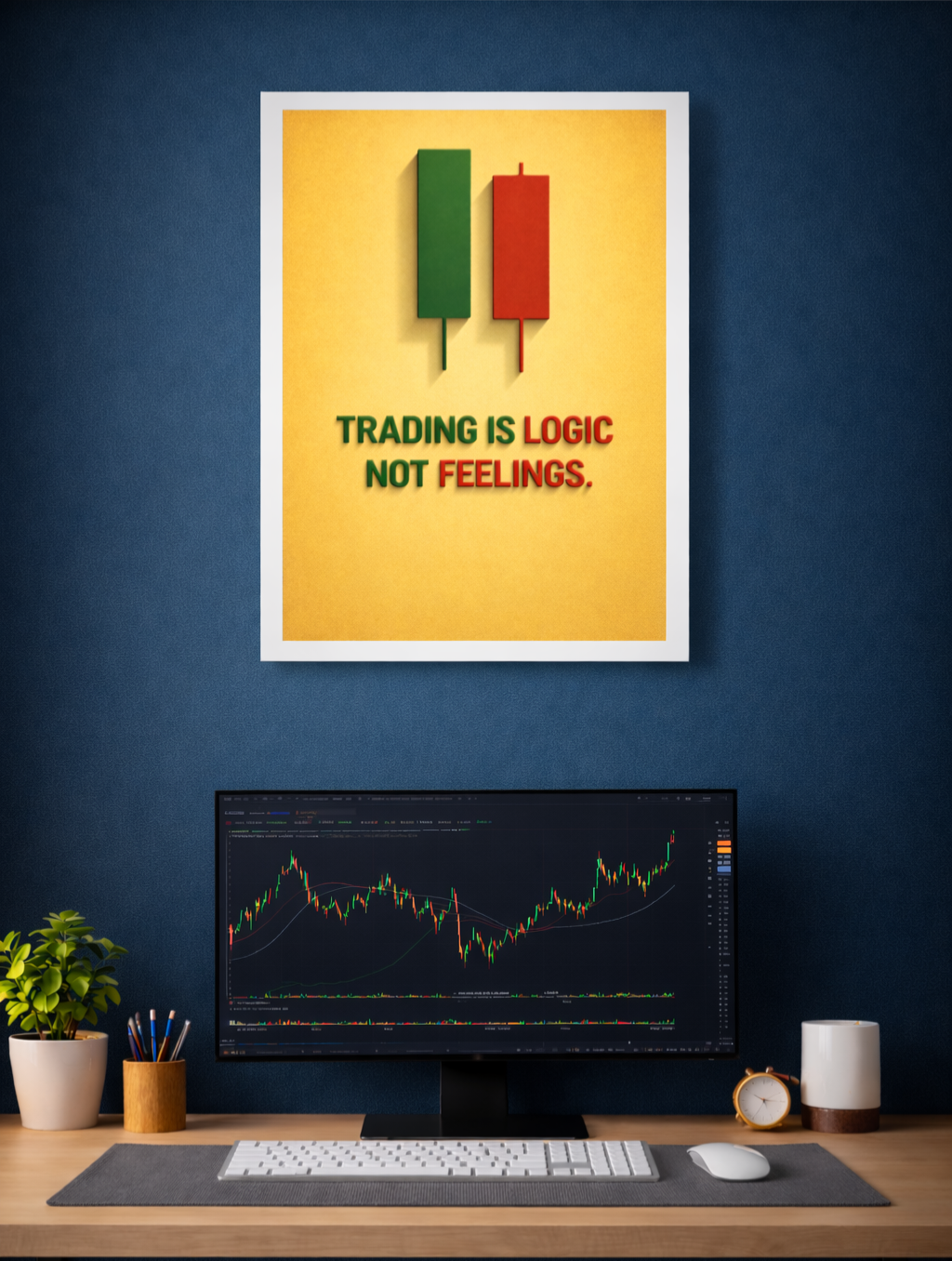 Trading Is Logic Not Feelings Poster